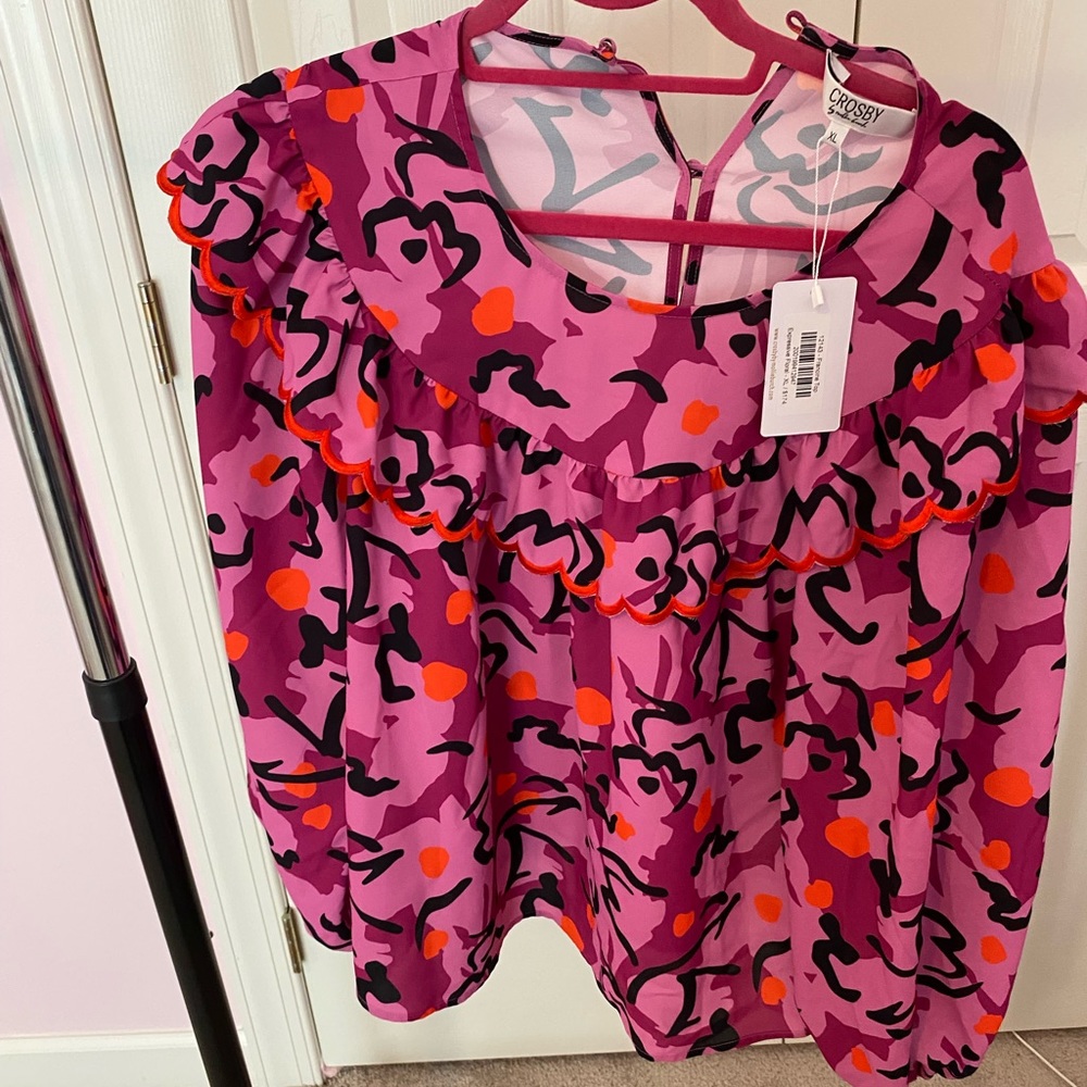 Crosby by Mollie Burch printed top new with tags